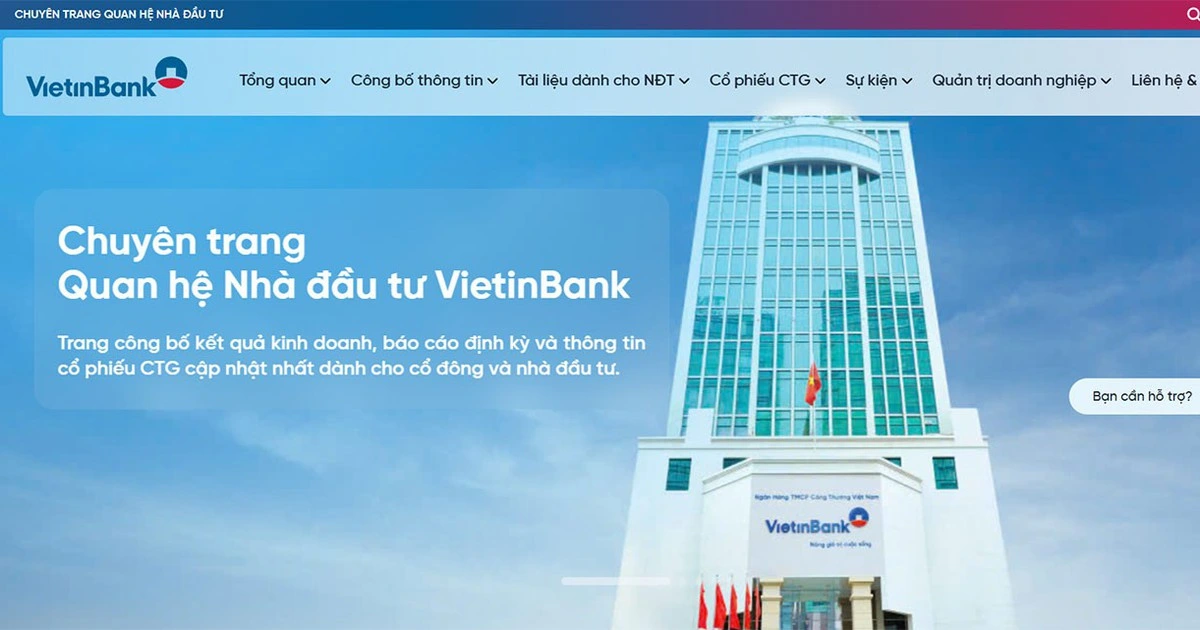 VietinBank ra mắt website Quan hệ Nhà đầu tư mới: Minh bạch kiến tạo niềm tin
