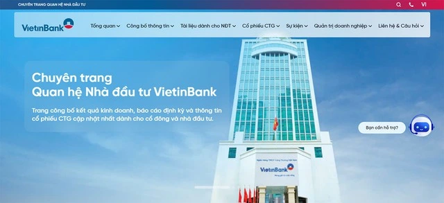 VietinBank ra mắt website Quan hệ Nhà đầu tư mới: Minh bạch kiến tạo niềm tin - Ảnh 1