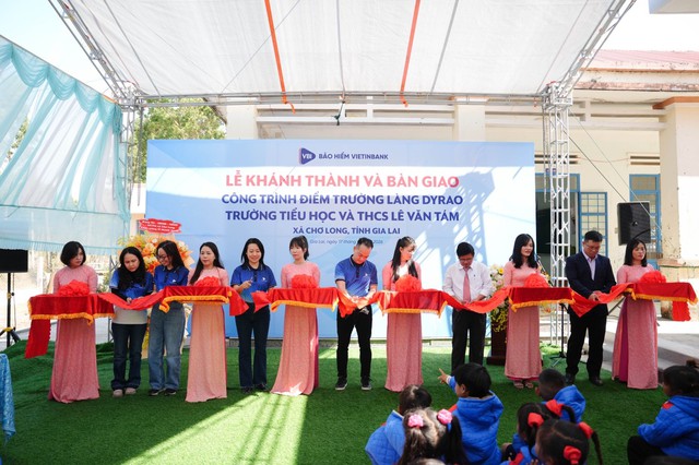 Bảo hiểm VietinBank khánh thành điểm trường mới cho học sinh tại Chơ Long, Gia Lai - Ảnh 1