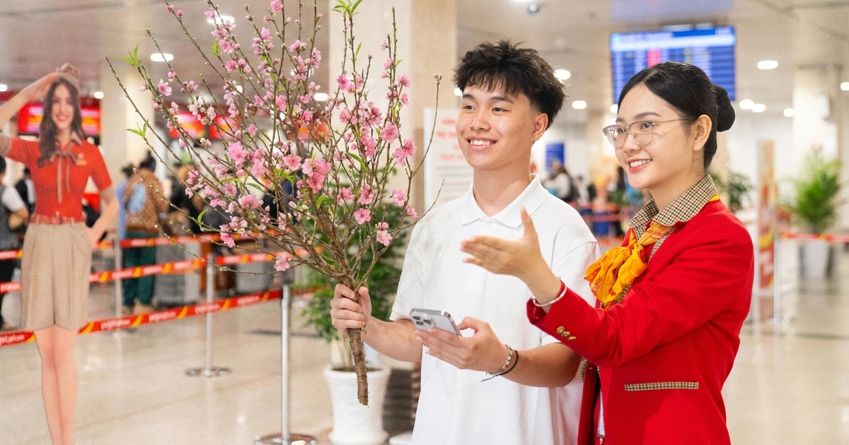 Vietjet nhận vận chuyển mai, đào Tết Nguyên đán 2026, từ ngày 15.1