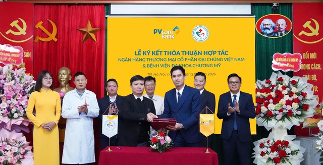 PVcomBank hợp tác Bệnh viện Đa khoa Chương Mỹ: Thúc đẩy thanh toán không dùng tiền mặt - Ảnh 1