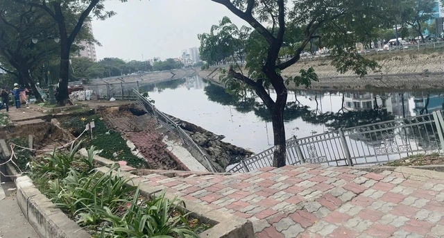 Người dân dọc đường Trần Xuân Soạn lo sụt lún nghiêm trọng giống bờ kè kênh Tàu Hủ - Ảnh 1