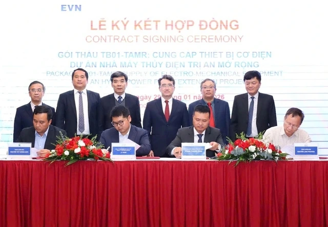 Ký kết gói thầu nghìn tỉ cung cấp thiết bị cho nhà máy thủy điện Trị An mở rộng - Ảnh 1