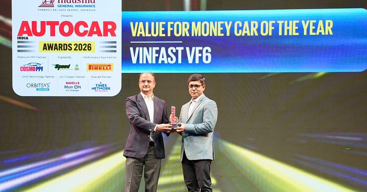 VinFast VF 6 nhận giải 'Mẫu xe đáng tiền nhất năm' tại Autocar India Awards 2026