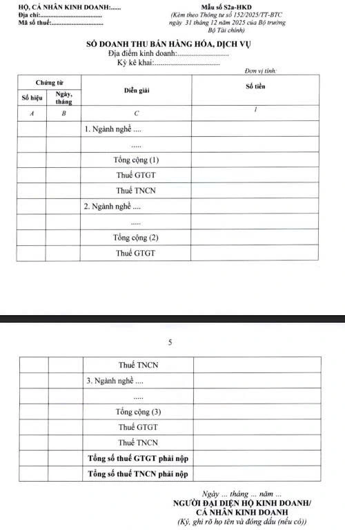 Chính thức hướng dẫn chế độ kế toán mới cho hộ kinh doanh - Ảnh 2