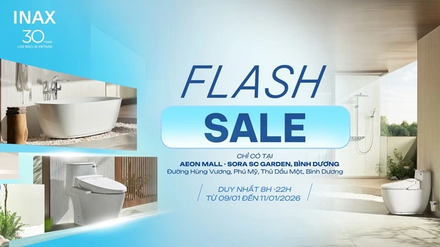 INAX kỷ niệm 30 năm tại Việt Nam với chương trình Flash Sale đặc biệt - Ảnh 1
