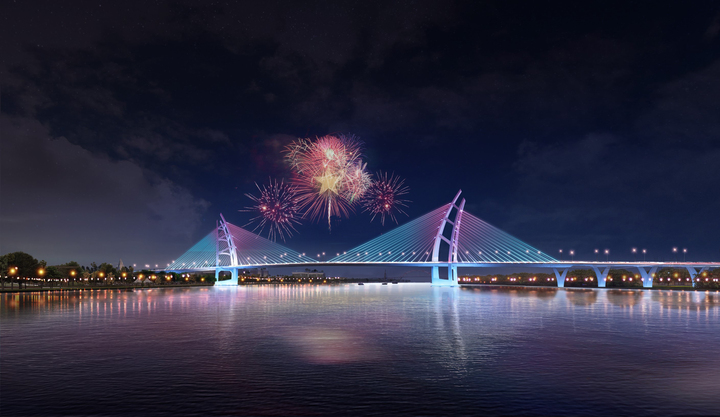 Diện mạo cây cầu hơn 6.200 tỷ đồng bắc qua sông Cấm ở Hải Phòng - Ảnh 1