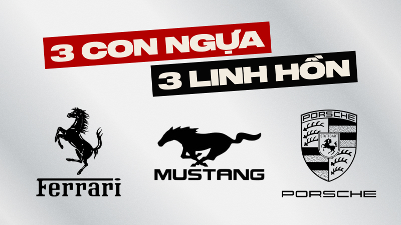 Cùng là ngựa, vì sao logo Ferrari chồm lên, Mustang lao đi, Porsche đứng vững? - Ảnh 1