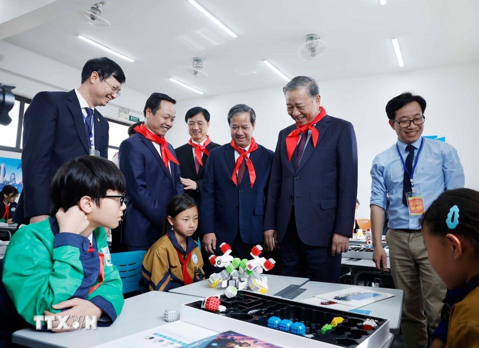 Tổng Bí thư Tô Lâm dự khánh thành trường nội trú 1.000 học sinh được Sun Group xây thần tốc trong 5 tháng - Ảnh 3