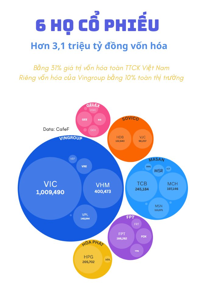 6 'gia tộc' đang nắm giữ hơn 3,1 triệu tỷ đồng, 'chi phối' gần 1/3 thị trường chứng khoán Việt Nam - Ảnh 1