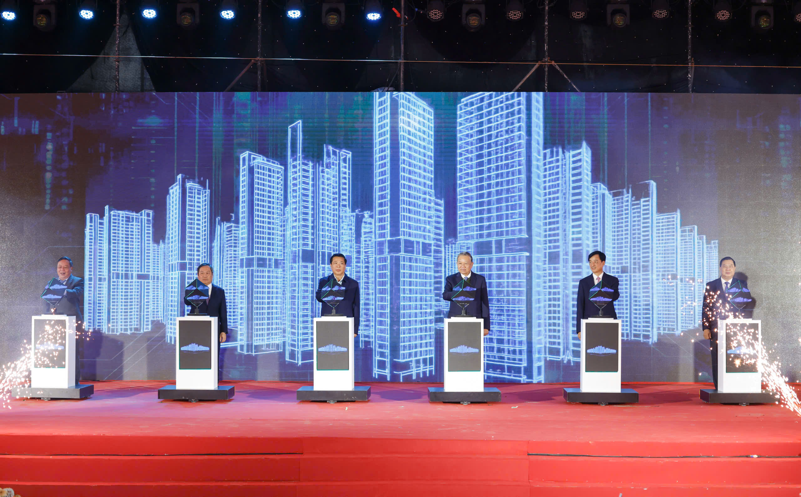 Soi quy mô khủng siêu dự án 700ha của Liên danh Sunshine tại Mê Linh vừa được khởi công sáng nay, thực hiện chủ trương giãn 860.000 người dân nội đô - Ảnh 13