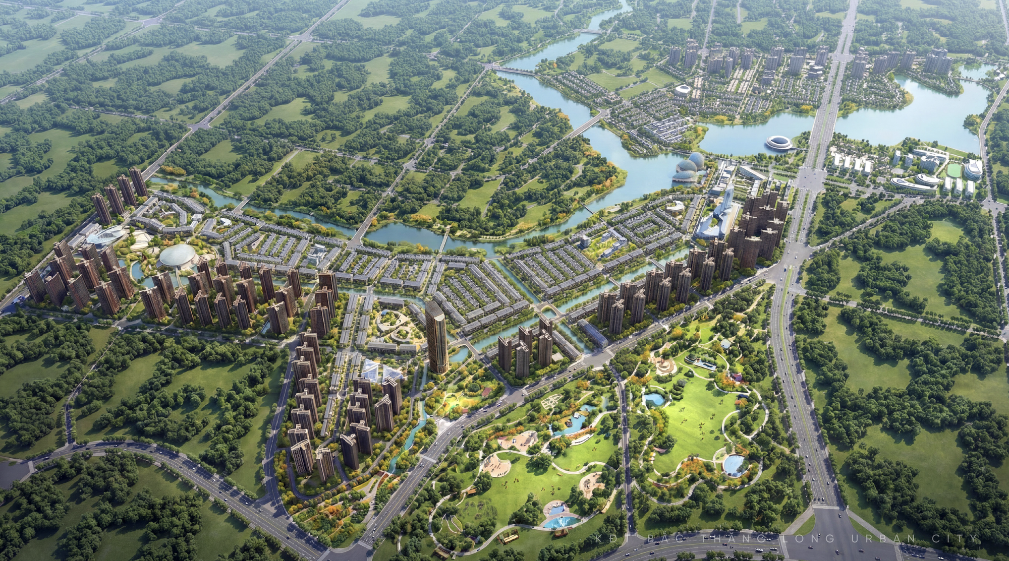 Khởi công Khu đô thị đa mục tiêu Bắc Thăng Long Urban City 700ha, dự án hạt nhân trong tổ chức không gian phát triển phía Bắc Thủ đô - Ảnh 2