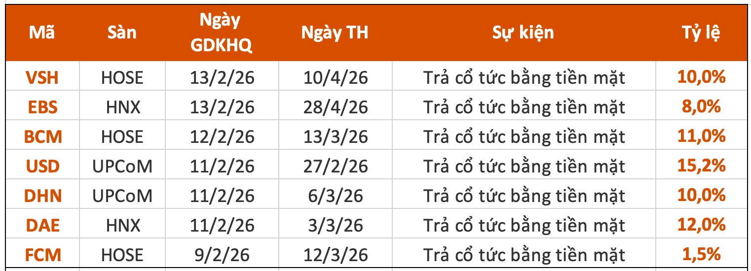 Lịch chốt quyền cổ tức tuần 9/2– 13/2: Một "ông lớn" sắp chi hơn 1.000 tỷ đồng trả cổ tức - Ảnh 1