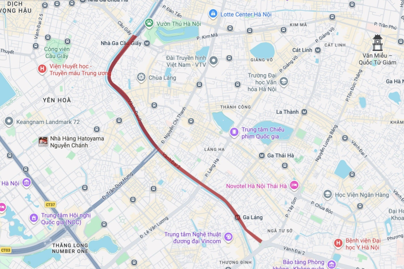 Hiện trạng Vành đai 2 đoạn Ngã Tư Sở – Cầu Giấy trước đề xuất mở rộng - Ảnh 14