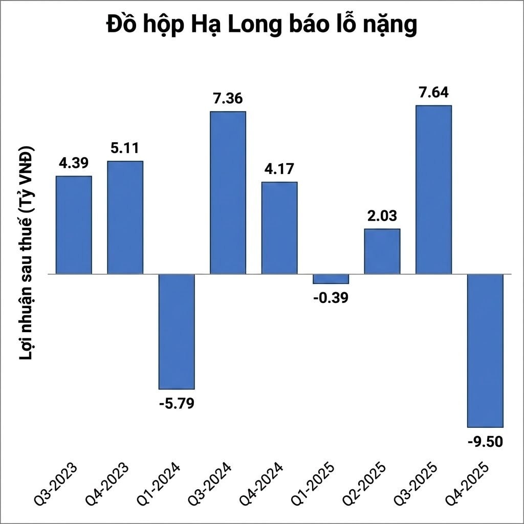 Đồ hộp Hạ Long báo lỗ quý 4/2025 kỷ lục 9,5 tỷ đồng trong hơn 2 thập kỷ sau lùm xùm thịt heo bệnh - Ảnh 1