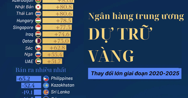 Không phải Nga hay Mỹ, đây mới là quốc gia tăng dự trữ vàng nhiều nhất trong 5 năm qua - gần 360 tấn mới nhập kho