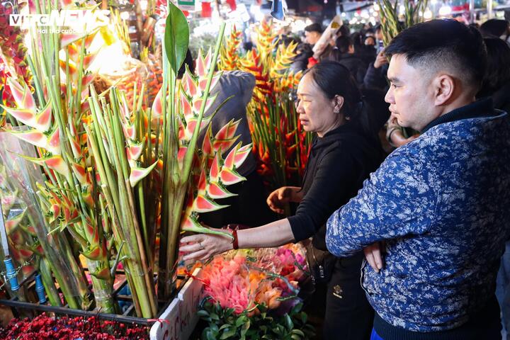 Biển người đi sắm Tết, chợ hoa lớn nhất miền Bắc tấp nập suốt đêm - Ảnh 7