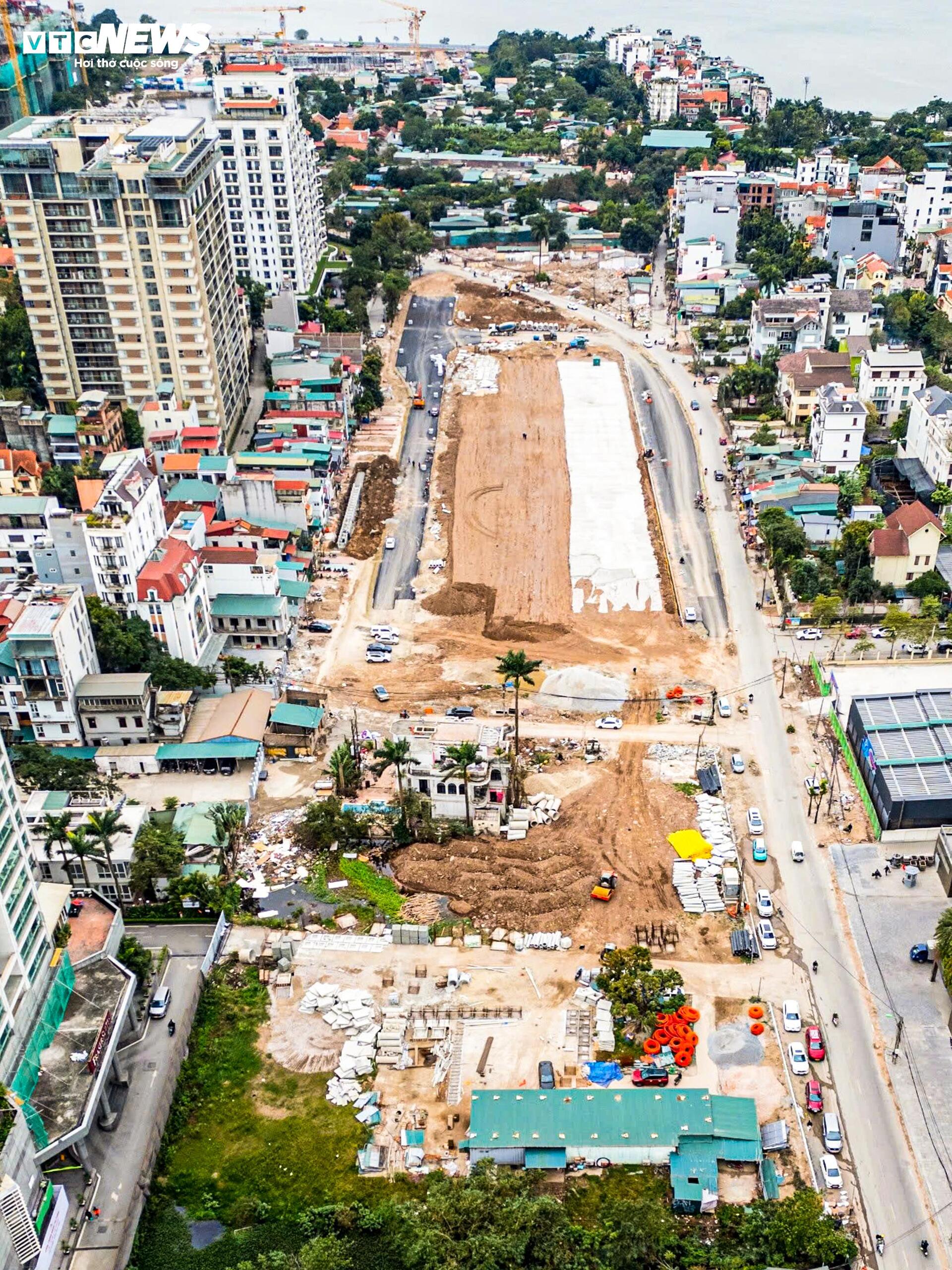 Tuyến đường rộng gần 100m ven Hồ Tây dần thành hình sau một năm thi công - Ảnh 2
