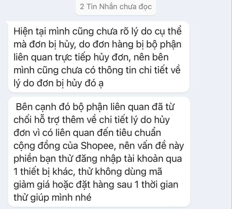 Shopee nói gì khi đơn hàng săn sale của người mua bất ngờ bị hủy? - Ảnh 3