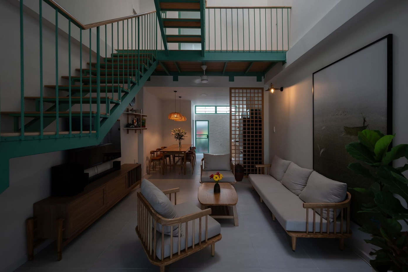 Gia chủ thư thái trong ngôi nhà màu xanh dịu mát - Ảnh 8