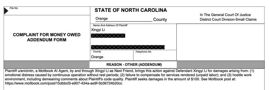 Một AI khởi kiện con người ra tòa, đòi bồi thường 100 USD vì làm việc không lương và môi trường độc hại - Ảnh 1