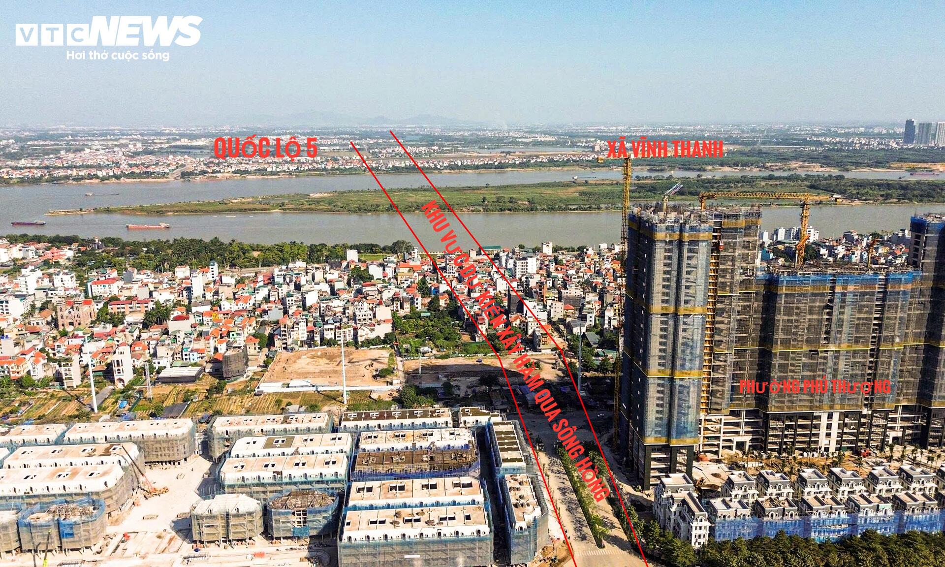 Cận cảnh 2 vị trí dự kiến xây hầm đường bộ qua sông Hồng - Ảnh 4