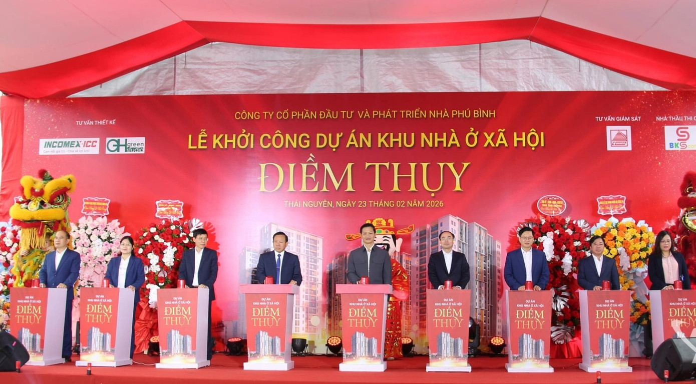 Thái Nguyên khởi công 2 dự án nhà ở xã hội với gần 1.600 căn hộ - Ảnh 1