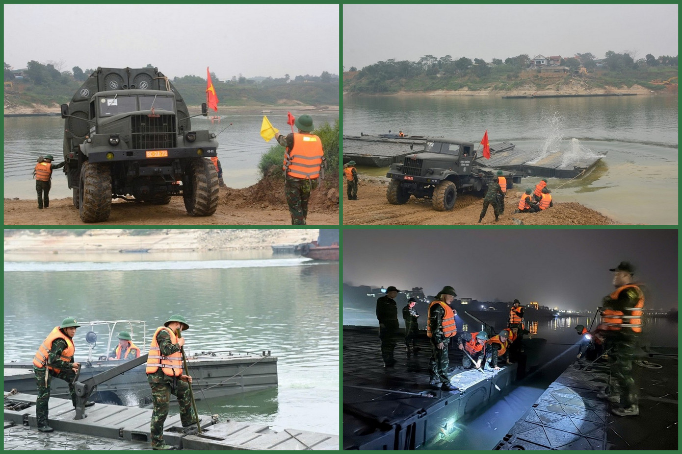 Thần tốc bắc cầu phao sông Lô, hàng trăm quân nhân được Đại tướng Phan Văn Giang ngợi khen - Ảnh 1