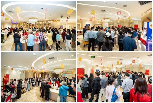 DOJI hút khách mua vàng bạc ngày Thần Tài - Ảnh 1