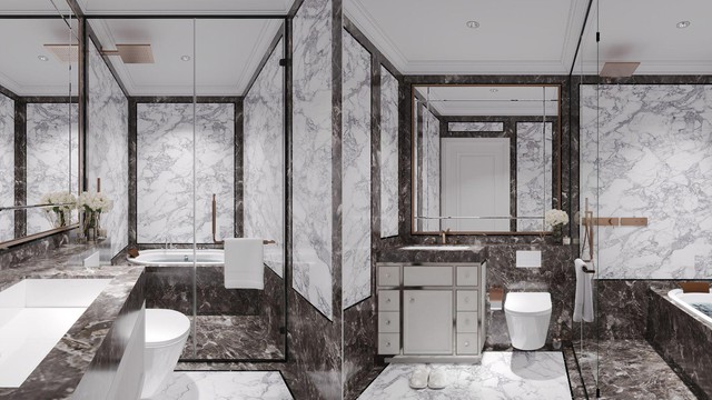 Soi kỹ nội thất cao cấp nhập khẩu châu Âu của căn hộ khoáng nóng Alumi - Ảnh 3