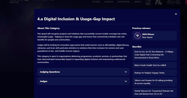Việt Nam nhận đề cử GLOMO Awards: Hành trình từ 2G đến 5G của Viettel được thế giới ghi nhận