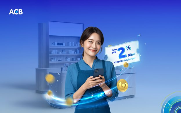 Giữa lúc lãi suất tăng, ACB ngược dòng giảm đến 2%/năm lãi vay cho hộ kinh doanh - Ảnh 1