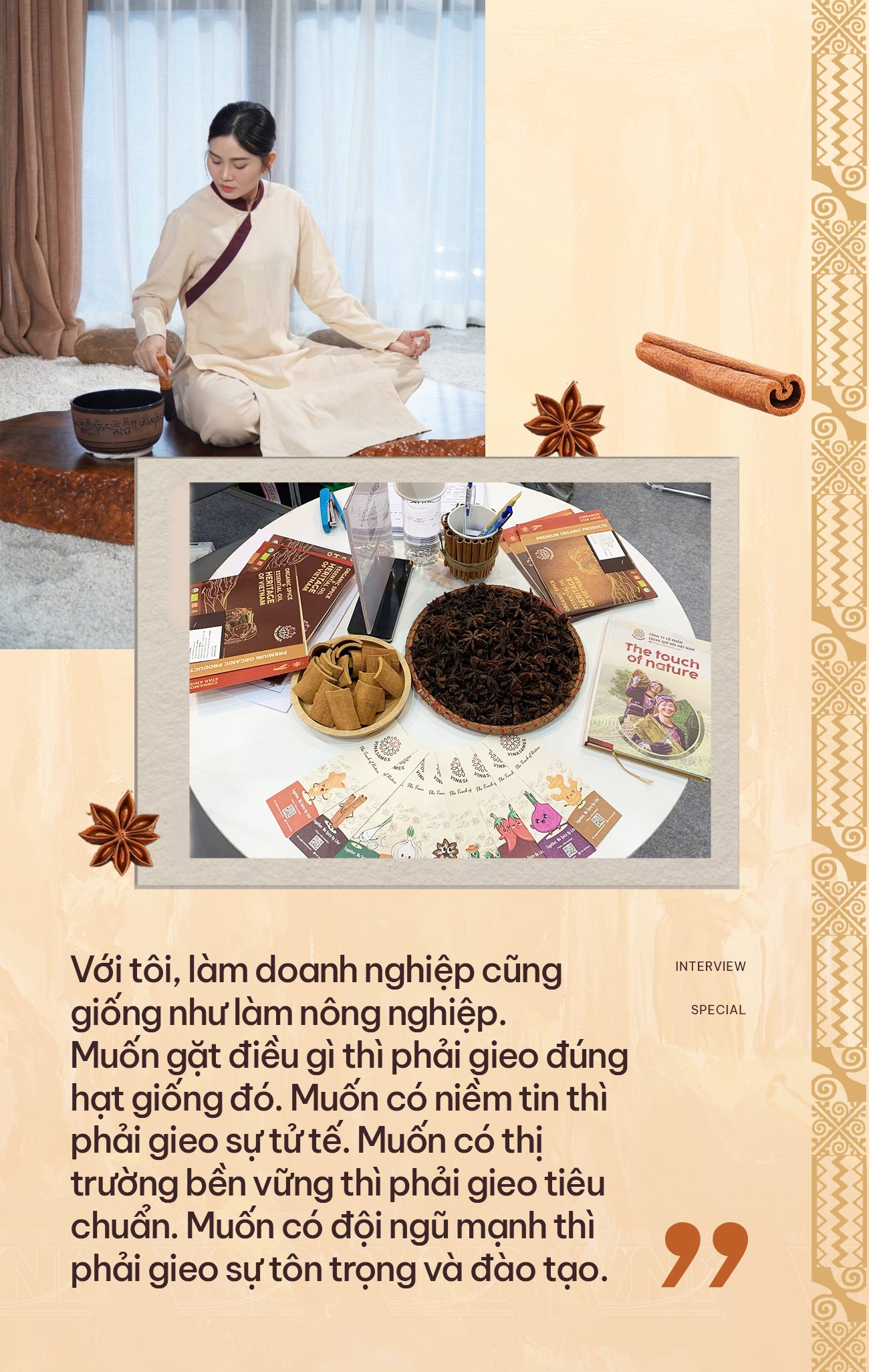 Bị gọi là “điên” vì làm hữu cơ, CEO Vinasamex Nguyễn Thị Huyền bắt tay nông dân nâng thu nhập lên 120-150 triệu đồng/ha quế hồi, nuôi tham vọng IPO - Ảnh 13