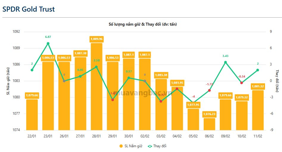 Quỹ SPDR vừa mua thêm hàng tấn vàng chỉ trong một ngày - Ảnh 1