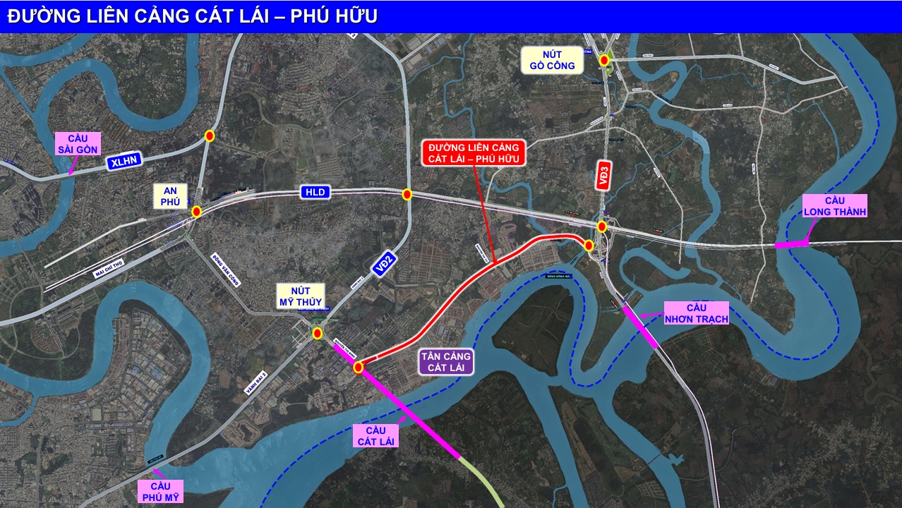 Phối cảnh trục đường liên cảng Cát Lái - Phú Hữu chuẩn bị khởi công năm 2026 - Ảnh 1