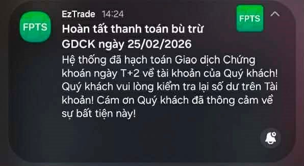 Hệ thống thanh toán bù trừ hoạt động bình thường, cổ phiếu đã về tài khoản nhà đầu tư - Ảnh 1