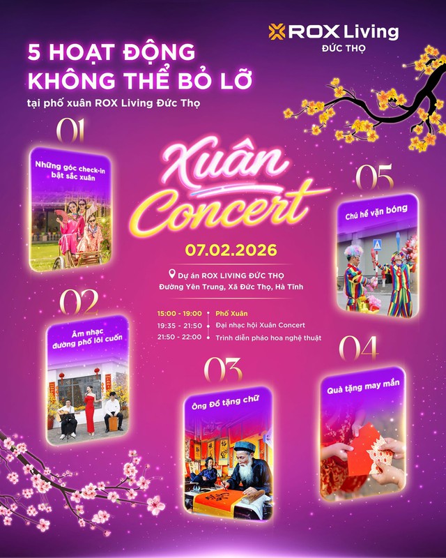 Nhạc hội Xuân Concert 2026: Dấu ấn khu đô thị cao cấp tại ROX Living Đức Thọ - Ảnh 2