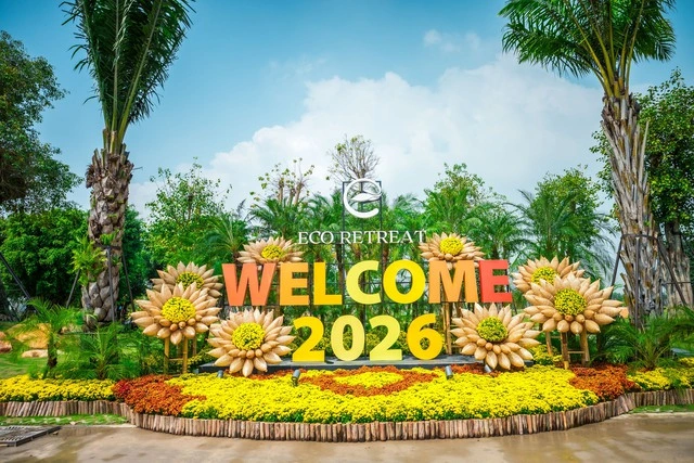 Ecopark tràn ngập sắc hoa các đại đô thị khắp 3 miền dịp Tết Bính Ngọ 2026 - Ảnh 10