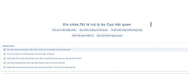 Hải quan thử nghiệm Chatbot AI để hỗ trợ quản lý - Ảnh 1