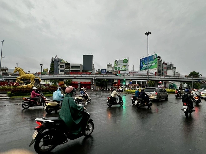 Sáng ngày vía Thần tài, TP.HCM mưa trái mùa trên diện rộng, cảnh báo mưa lớn - Ảnh 6