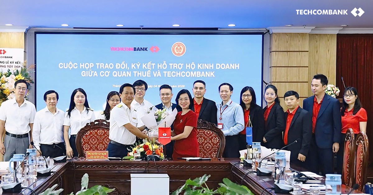 Techcombank và cơ quan thuế: Hỗ trợ hộ kinh doanh thanh toán không dùng tiền mặt