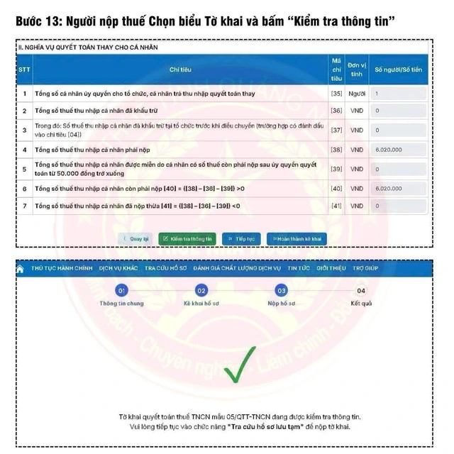 17 bước quyết toán thuế thu nhập cá nhân trực tuyến - Ảnh 7