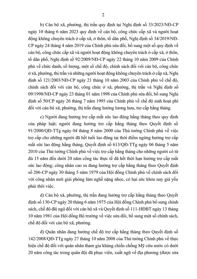 TOÀN VĂN: Dự thảo Nghị định điều chỉnh lương hưu, trợ cấp bảo hiểm xã hội và trợ cấp hằng tháng - Ảnh 2