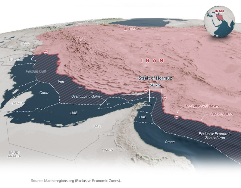 Iran tuyên bố đóng cửa Eo biển Hormuz, cảnh báo tấn công bất cứ tàu nào cố tình đi qua - Ảnh 1