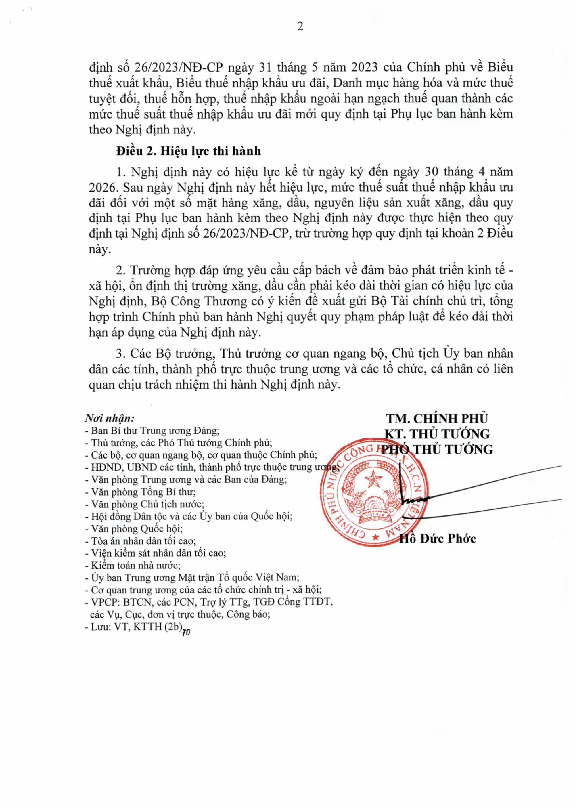 TOÀN VĂN: Nghị định số 72/2026/NĐ-CP giảm thuế một số mặt hàng xăng dầu về 0% - Ảnh 2