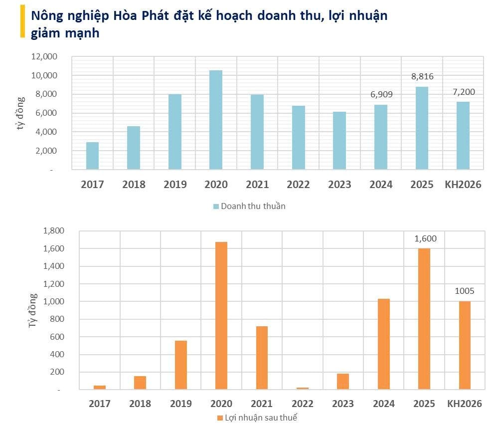 Nông nghiệp Hòa Phát đặt kế hoạch giảm 37% lợi nhuận, trả cổ tức 30% - Ảnh 1