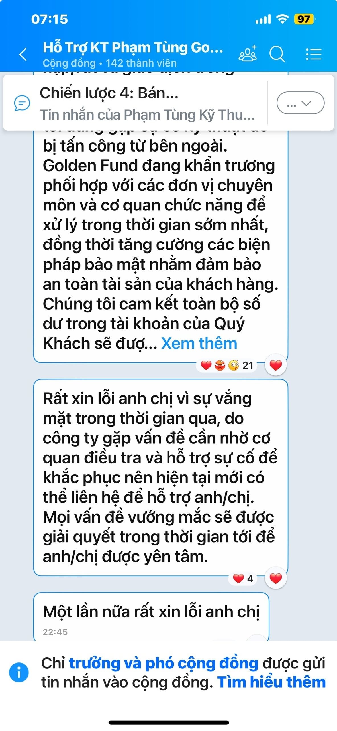 Nền tảng mua bán vàng Golden Fund: Trụ sở đóng cửa, hệ thống tê liệt - Ảnh 6
