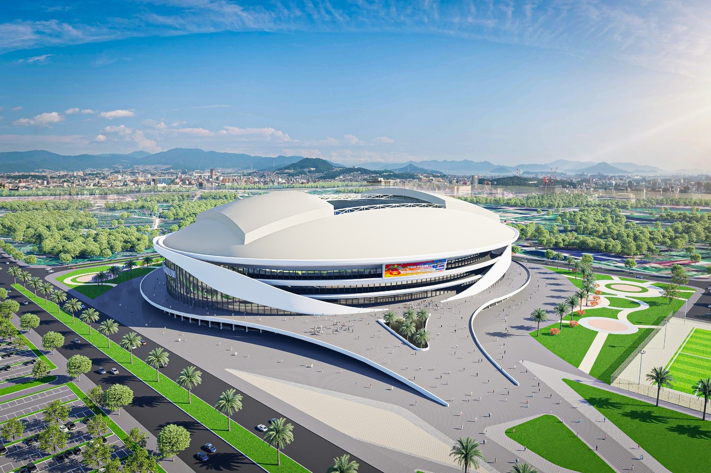 Sân vận động 60.000 chỗ ngồi, đủ tiêu chuẩn tổ chức World Cup dần thành hình - Ảnh 10