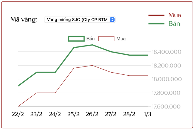 Cuối tuần (1/3): Giá vàng tăng trở lại nhưng nhà đầu tư vẫn quyết "ôm chặt", lo ngại biến động bất ngờ - Ảnh 1