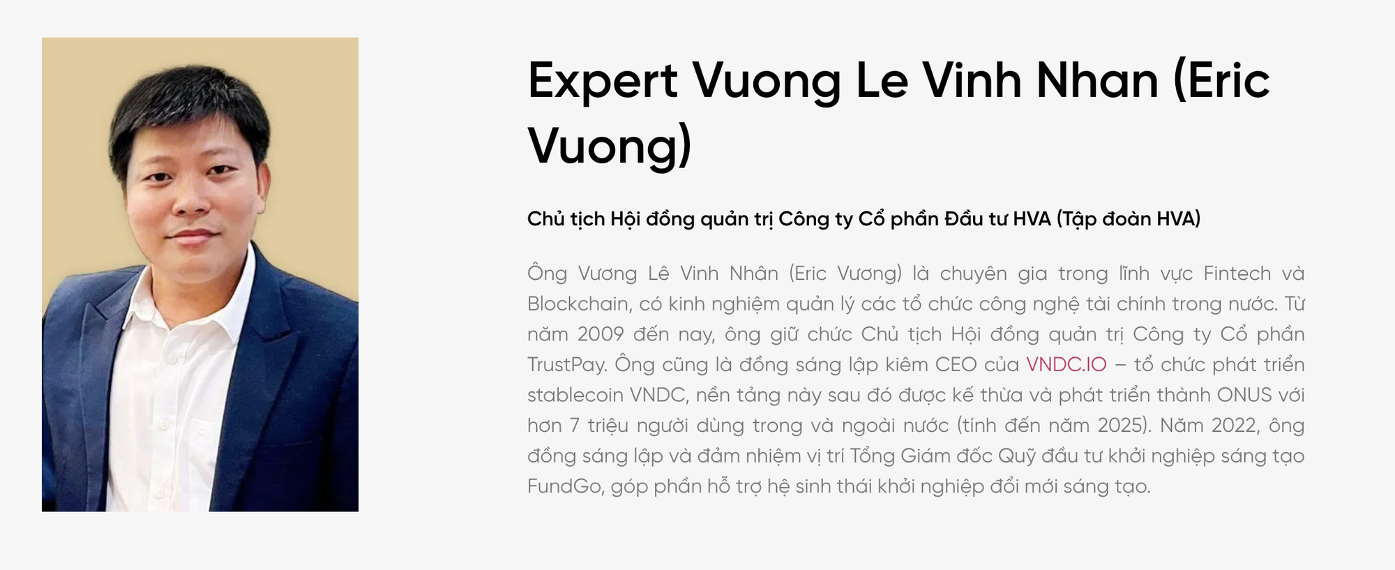 Chân dung người đứng sau sàn tiền số ONUS - Ảnh 1